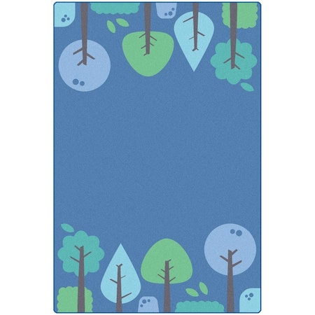 Carpets For Kids 8 x 12 ft. Kidsoft Tranquil Trees RugBlue Rectangle 1758